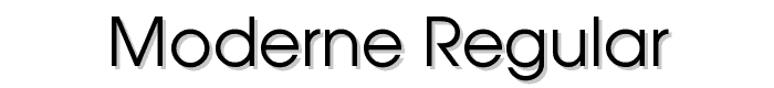 Moderne Regular font